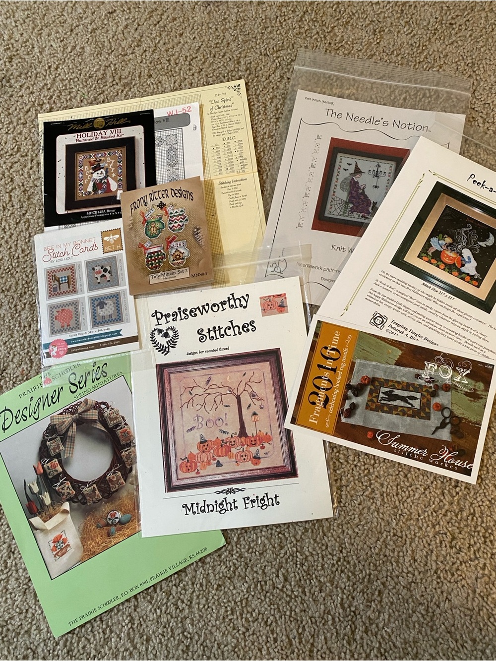 Cross stitch pattern lot